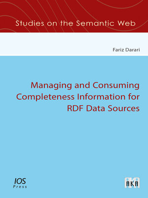 cover image of Managing and Consuming Completeness Information for RDF Data Sources
